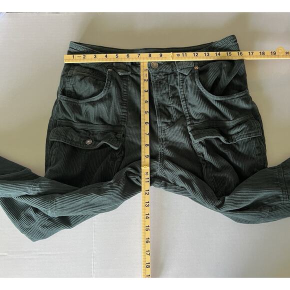 We the Free | Free People Corduroy Pants Womens Green Ankle Zipper Hipster- 28 - Picture 5 of 9